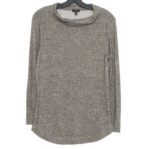 Talbots Sweater Mock Neck Minimalist Casual Cozy Classic Metallic Medium Petite